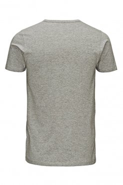 Jack & Jones O-neck tee light grey melange Hinteransicht