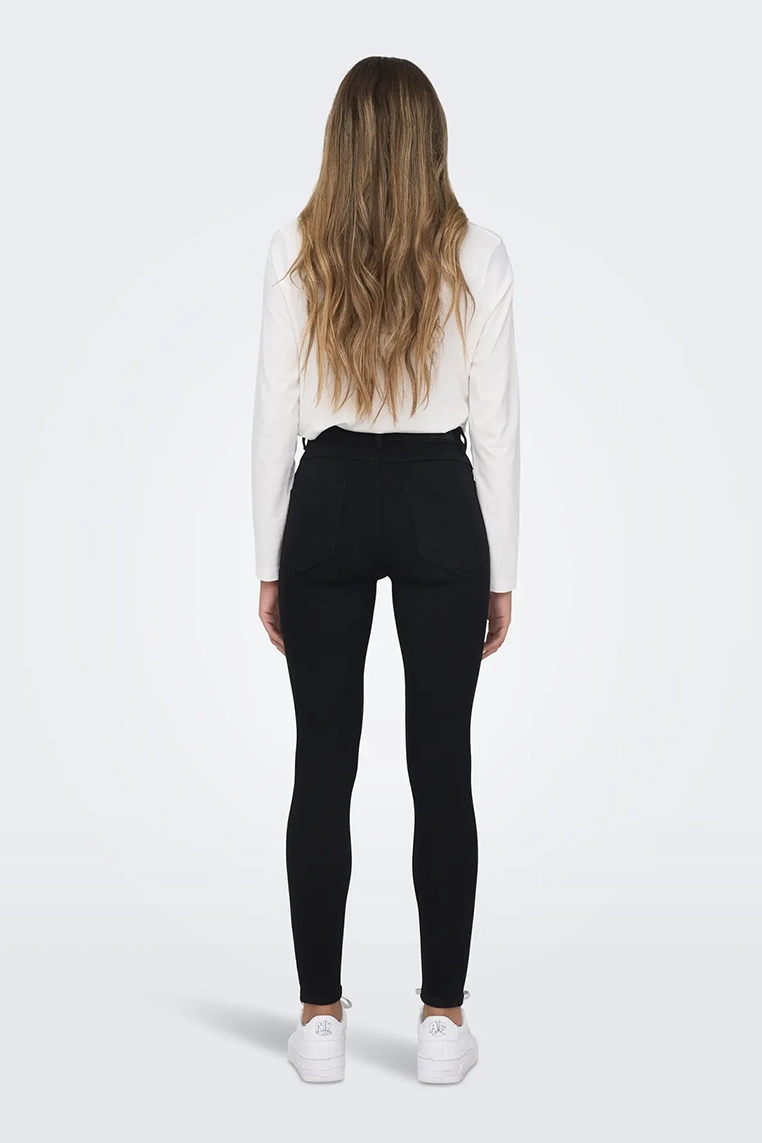 Only Mila black denim Hinteransicht